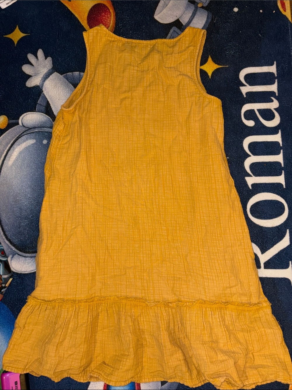 OFFERS OPEN! Wonderly Gold Mustard yellow Texture Sleeveless sundress summer S - Picture 5 of 5